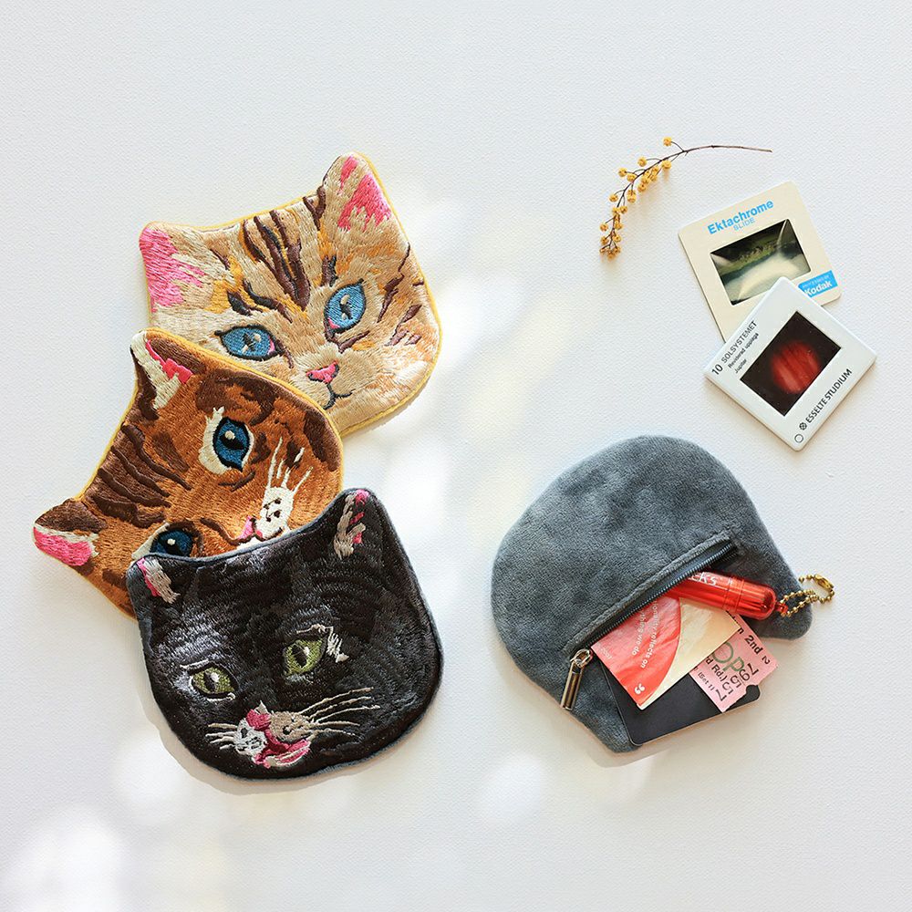 Nathalie Lete(ナタリーレテ) 刺繍ポーチ 猫 マヤ