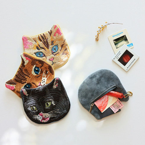 Nathalie Lete(ナタリーレテ) 刺繍ポーチ 猫 マヤ