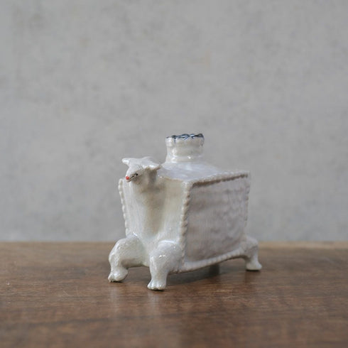廣田哲哉 動物 一輪挿し 作家物33