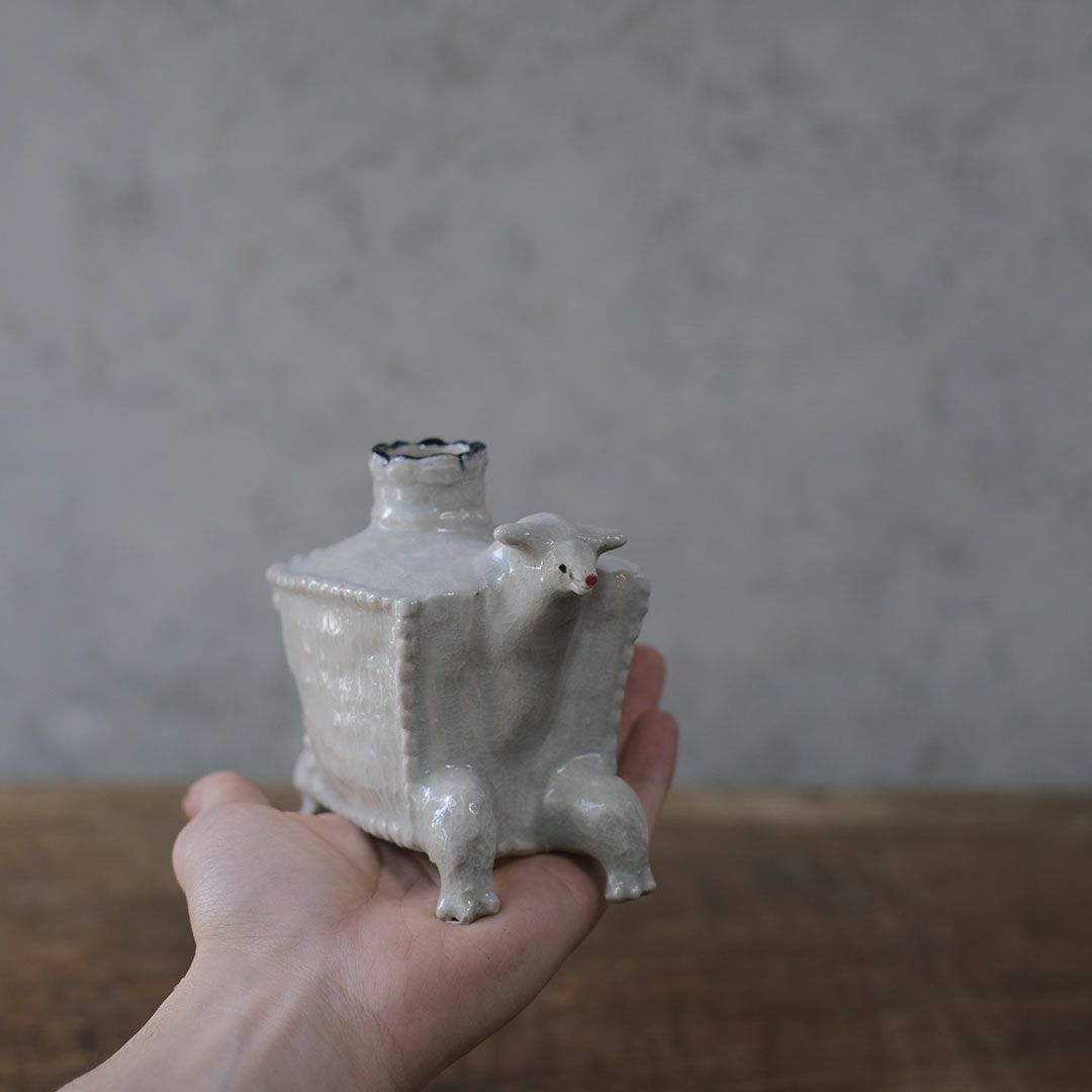 廣田哲哉 動物 一輪挿し 作家物44