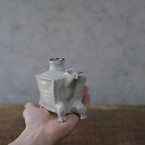 廣田哲哉 動物 一輪挿し 作家物44