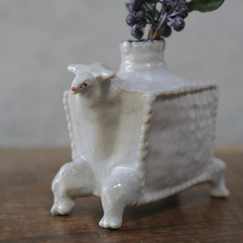 廣田哲哉 動物 一輪挿し 作家物55