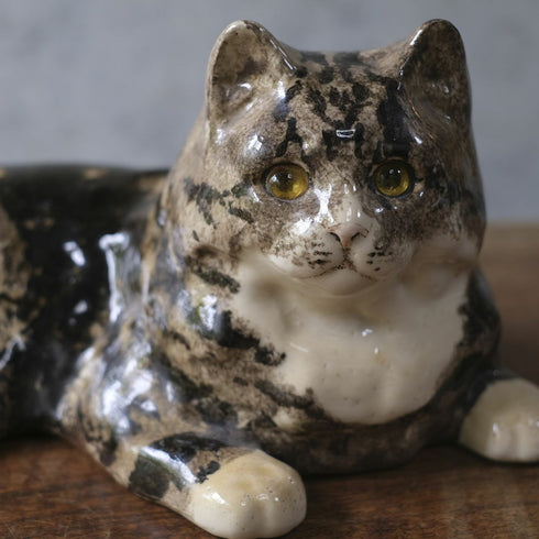 ヴィンテージ ウィンスタンレーキャット/ケンジントンキャット サビ猫 イギリス 陶芸作家Jenny Winstanley 置物55