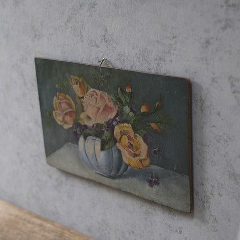 アンティーク油絵 薔薇 フランス 絵画33