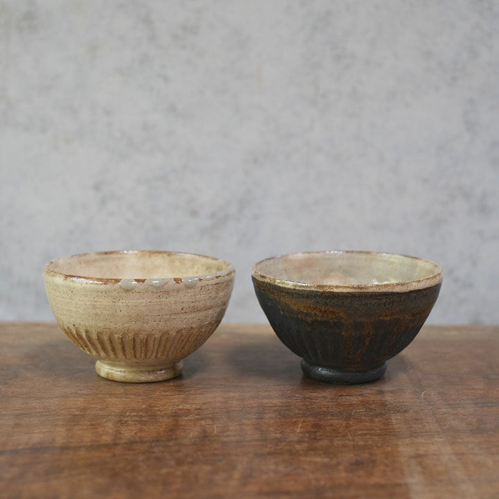 笠間焼【益子淳一】・削りめし碗/作家のうつわ 2色展開 ご飯茶碗 和食器