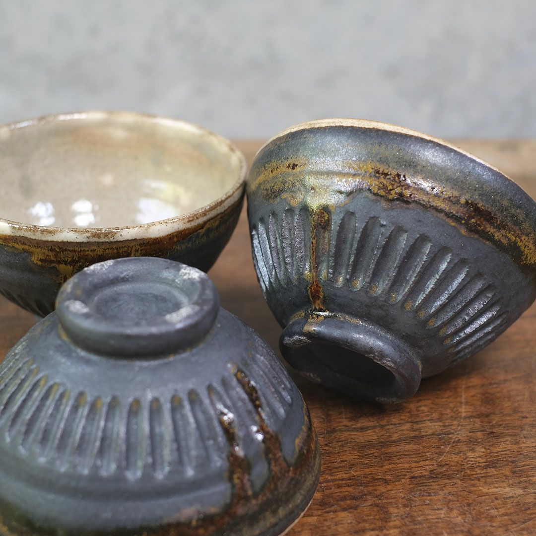 笠間焼【益子淳一】・削りめし碗/作家のうつわ 2色展開 ご飯茶碗 和食器99