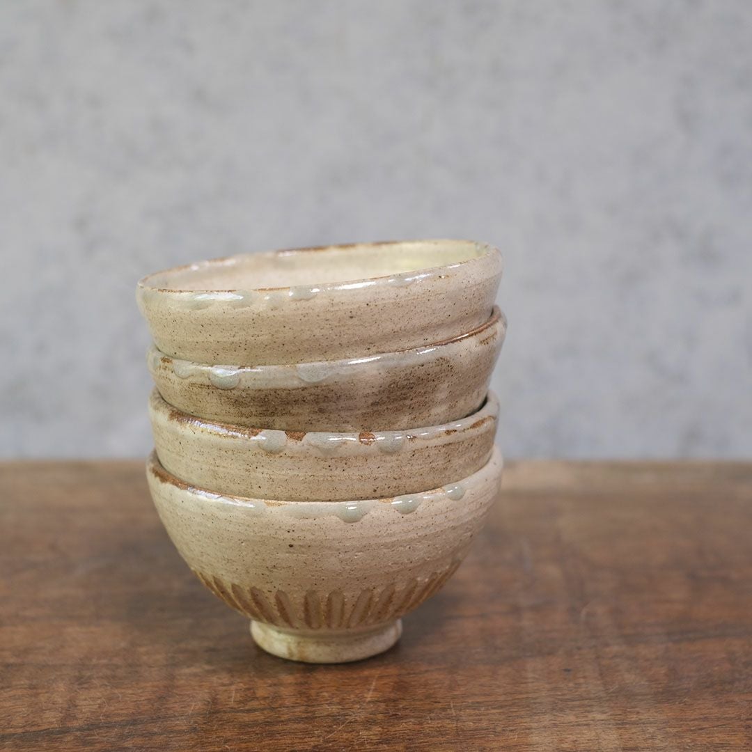 笠間焼【益子淳一】・削りめし碗/作家のうつわ 2色展開 ご飯茶碗 和食器1414