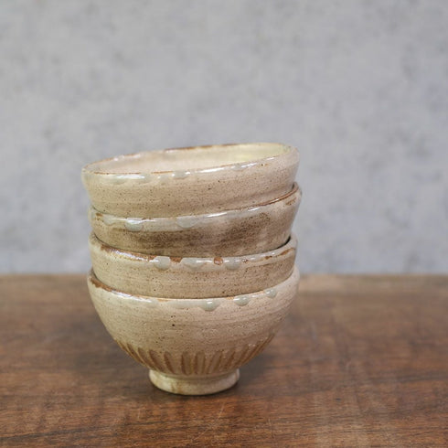 笠間焼【益子淳一】・削りめし碗/作家のうつわ 2色展開 ご飯茶碗 和食器1414