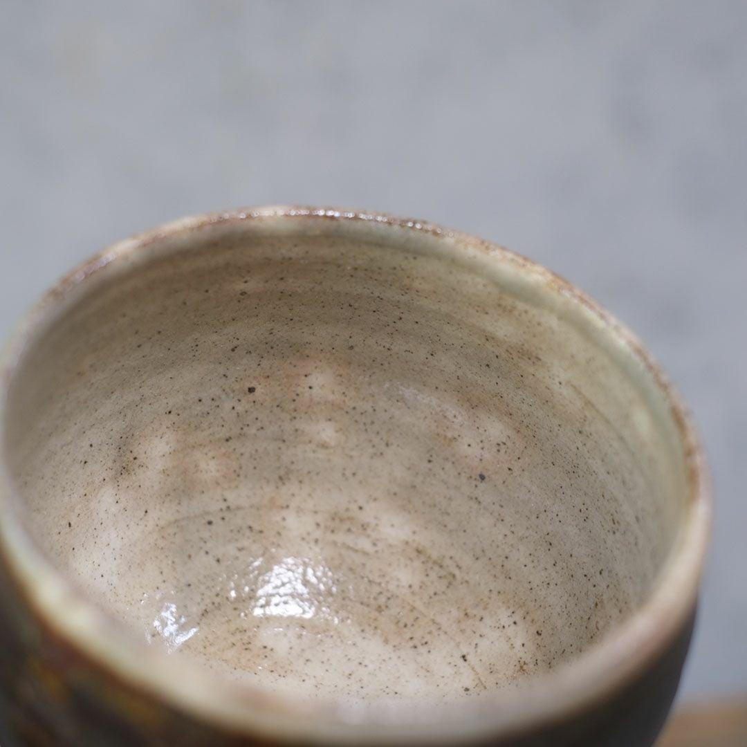笠間焼【益子淳一】 丸カップ 作家のうつわ 鉄黒 和食器77