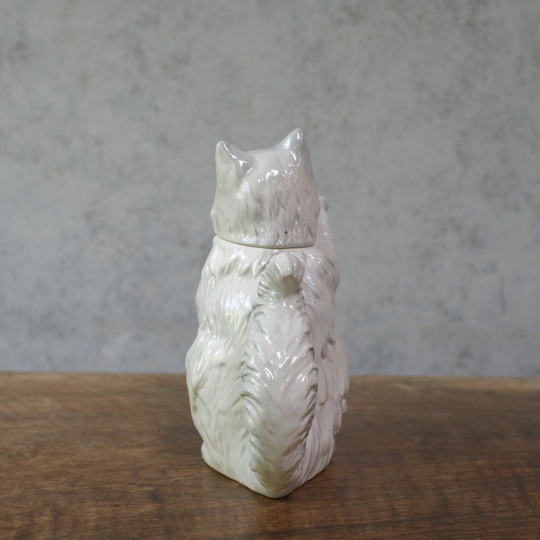 ヴィンテージティーポット 白猫 イギリス オブジェ 陶器 BESWICK ベスウィック33