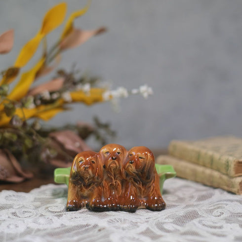 ヴィンテージフィギュリン BESWICK ベスウィック 犬の小物入れ イギリス 陶器