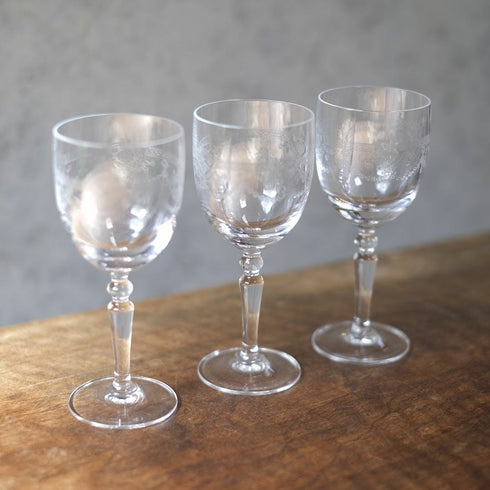 アンティーククリスタルワイングラス Baccarat オールドバカラ Louis XV フランス44