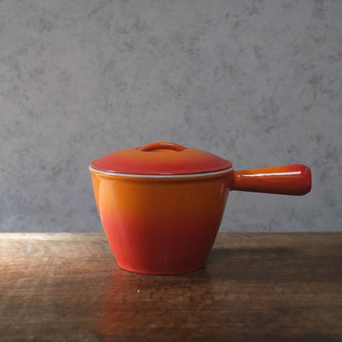 ヴィンテージ ル・クルーゼ LE CREUSET 鍋 オレンジ 片手鍋 フランス11