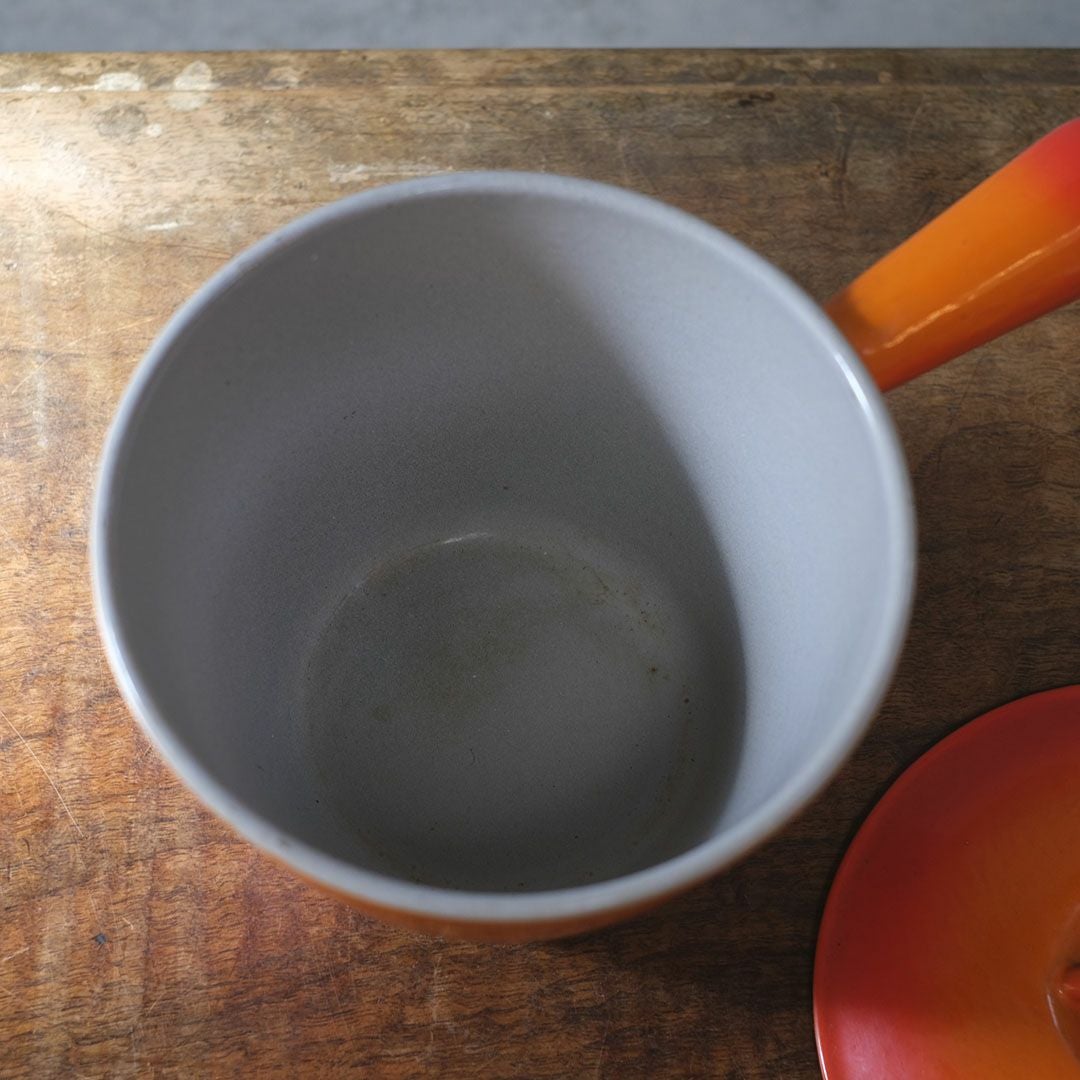 ヴィンテージ ル・クルーゼ LE CREUSET 鍋 オレンジ 片手鍋 フランス99
