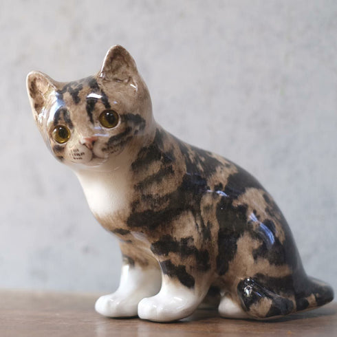 ヴィンテージ ウィンスタンレーキャット/ケンジントンキャット・サビ猫 三毛猫 イギリス 陶芸作家Jenny Winstanley 置物55