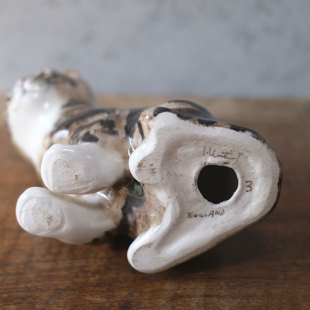 ヴィンテージ ウィンスタンレーキャット/ケンジントンキャット・サビ猫 三毛猫 イギリス 陶芸作家Jenny Winstanley 置物88