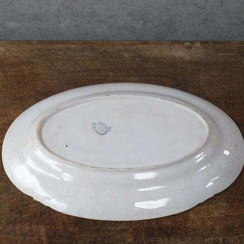 アンティークオーバル皿 LONGWY窯 北フランス ロンウィーで1930年頃作られた器/アンティーク食器88