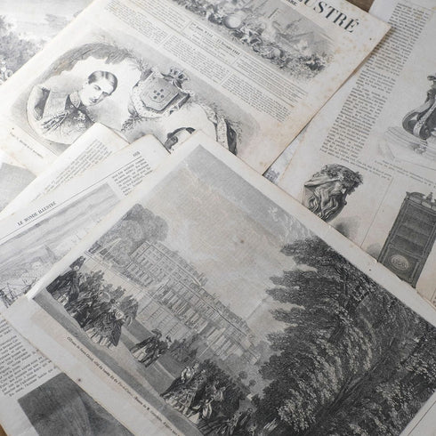 アンティークLe Monde illustr1860年代 リトグラフデザインページ22