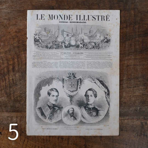 アンティークLe Monde illustr1860年代 リトグラフデザインページ88
