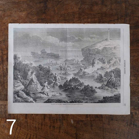 アンティークLe Monde illustr1860年代 リトグラフデザインページ1010