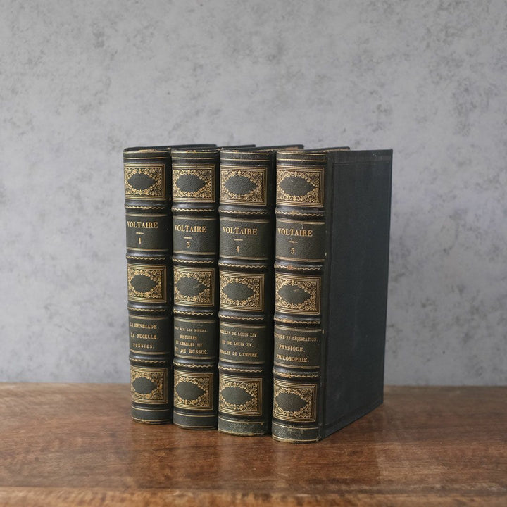 アンティーク書籍 ヴォルテール全集 5巻セット 1835年 パリ