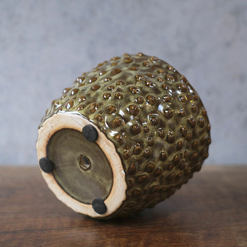 童話の鉢植えシリーズ 陶器のプランター ドットグレイズポット55