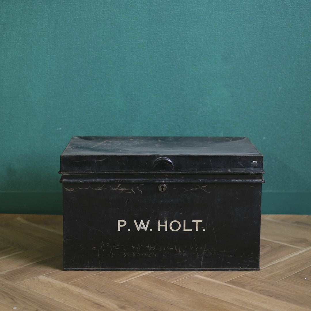アンティークブリキボックス P.W.HOLT イギリス 蓋付収納箱11