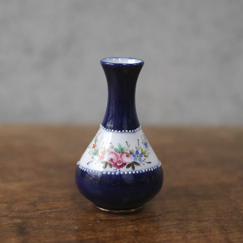 アンティークフラワーベース 一輪挿し 小さな花瓶 陶器 花モチーフ イギリス11