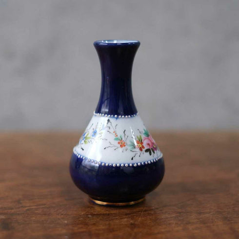 アンティークフラワーベース 一輪挿し 小さな花瓶 陶器 花モチーフ イギリス22