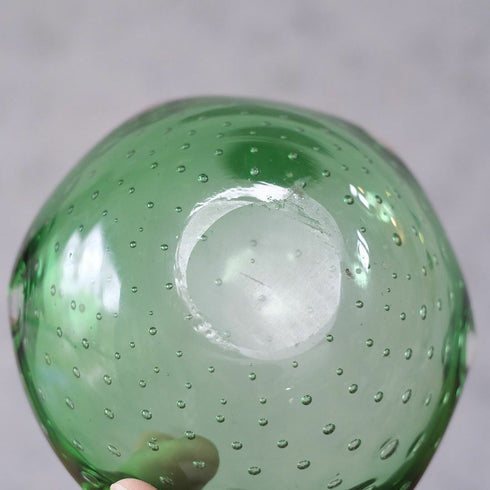 ヴィンテージムラーノガラスオブジェ MURANO ボウル 緑 灰皿 イタリア77