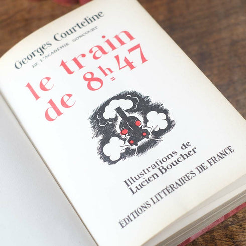 フランス アンティークブック ジョルジュ・クルトリーヌ作品集 革装丁 1930年代44
