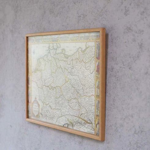 ヴィンテージ マップピクチャー 地図 絵 ドイツ
