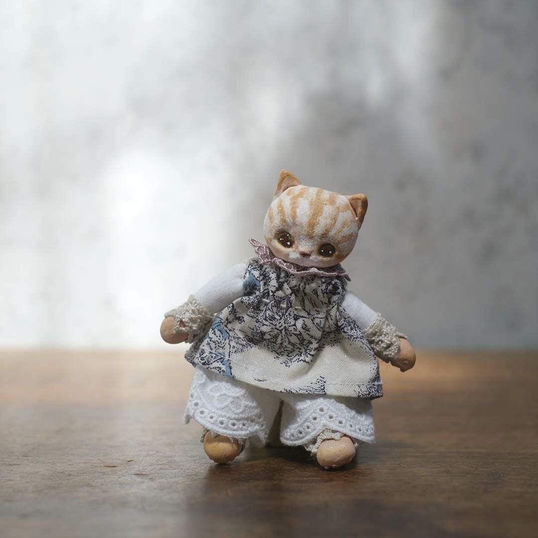 奏ちよこ ミニ猫 茶トラ 人形 ドール 空創作家33