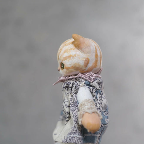 奏ちよこ ミニ猫 茶トラ 人形 ドール 空創作家44