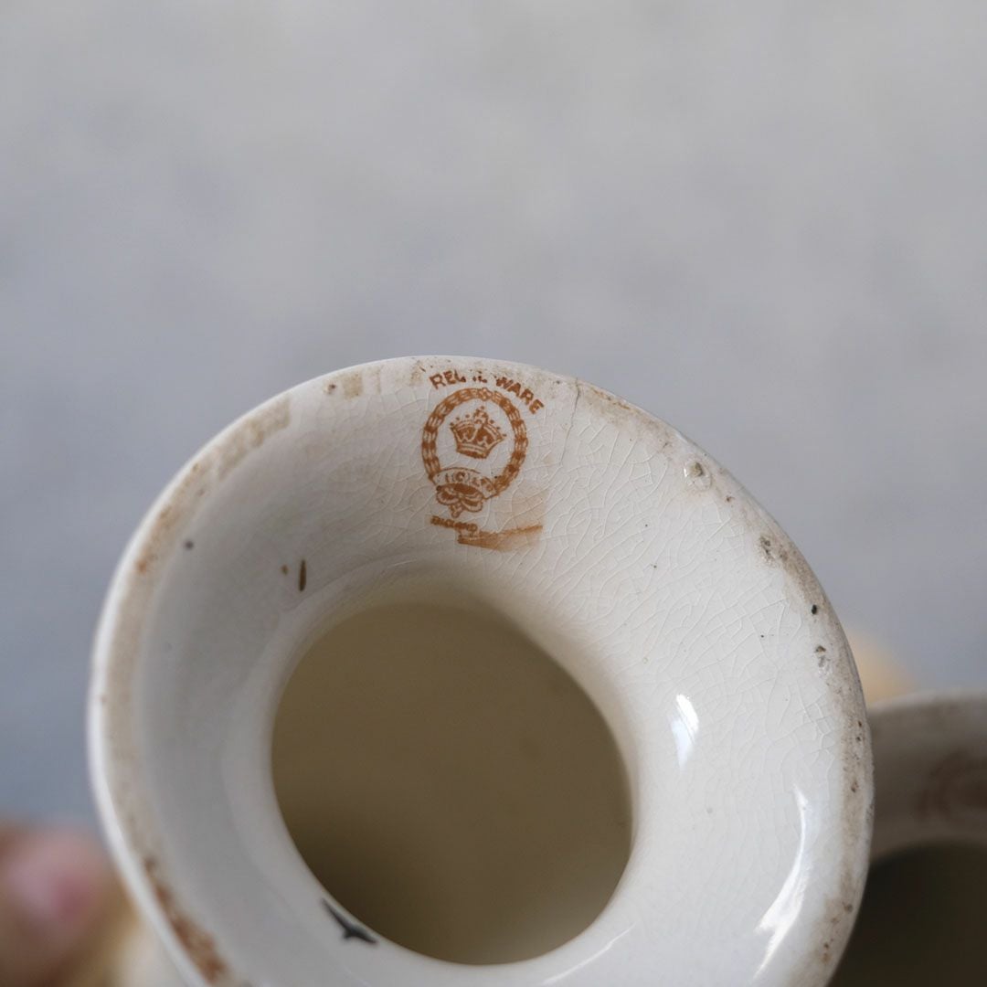 アンティーク キャンドルスタンド HICKEY WARE(ヒッキーウェア) 陶器 雉の絵 イギリス99