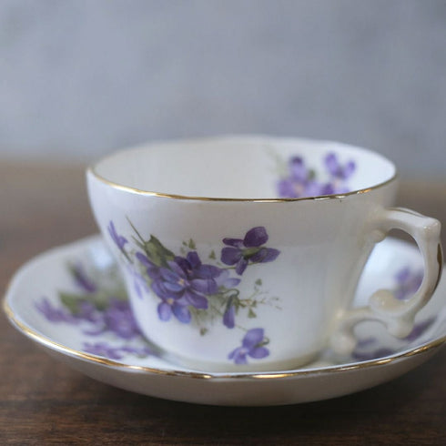 アンティークティーカップトリオ Hammersley ハマースレイ ヴィクトリアンバイオレット 菫 1912年-1939年 イギリス