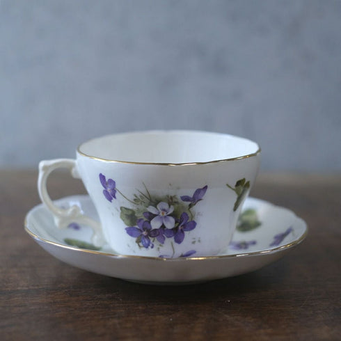 アンティークティーカップトリオ Hammersley ハマースレイ ヴィクトリアンバイオレット 菫 1912年-1939年 イギリス