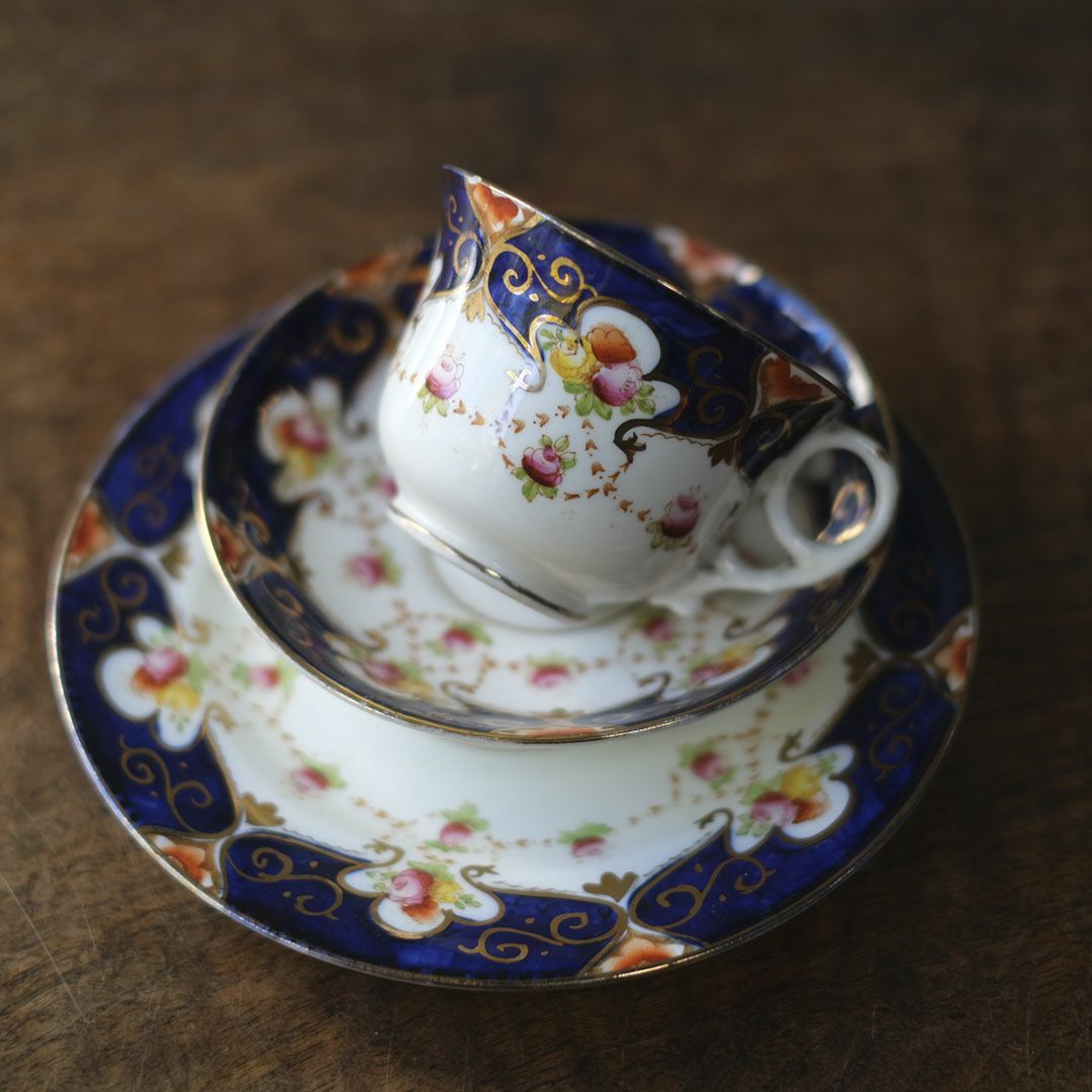 アンティークティーカップトリオ ヴィクトリアンローズ BESWICK&SONS ベスウィック陶器 イギリス22