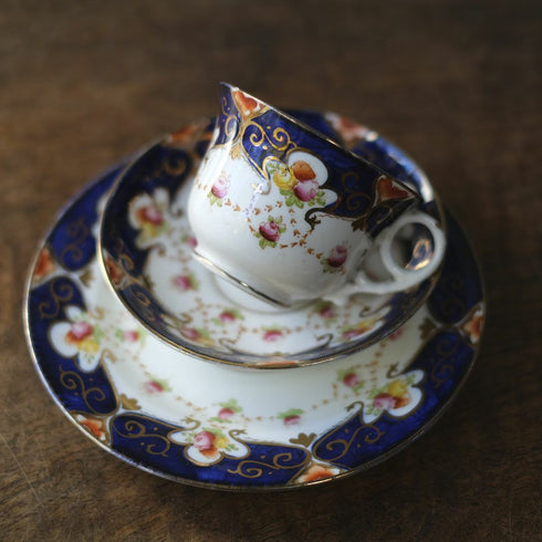 アンティークティーカップトリオ ヴィクトリアンローズ BESWICK&SONS ベスウィック陶器 イギリス22