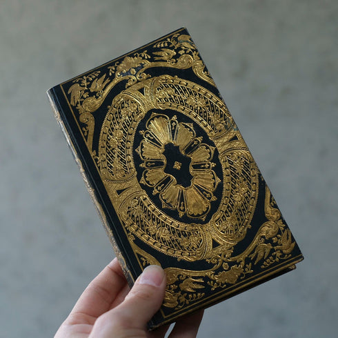 アンティーク レザーブック フランス 神学者ボシュエの世界史論 1846