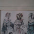 アンティークリトグラフピクチャー ドレスを着た婦人 ファッション画 Le Moniteur des Dames et des Demoiselles 石版画絵 フランス