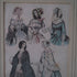 アンティークリトグラフピクチャー ドレスを着た婦人 ファッション画 Le Moniteur des Dames et des Demoiselles 石版画絵 フランス