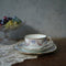 アンティーク Balmoral China リボンと薔薇のティーカップトリオ イギリス
