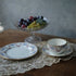 アンティーク Balmoral China リボンと薔薇のティーカップトリオ イギリス