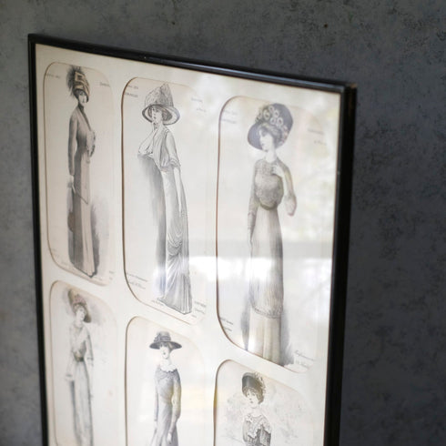アンティーク リトグラフピクチャー ファッション フランス Journal des Demoiselles (ジョルナル・デ・デモワゼル)33