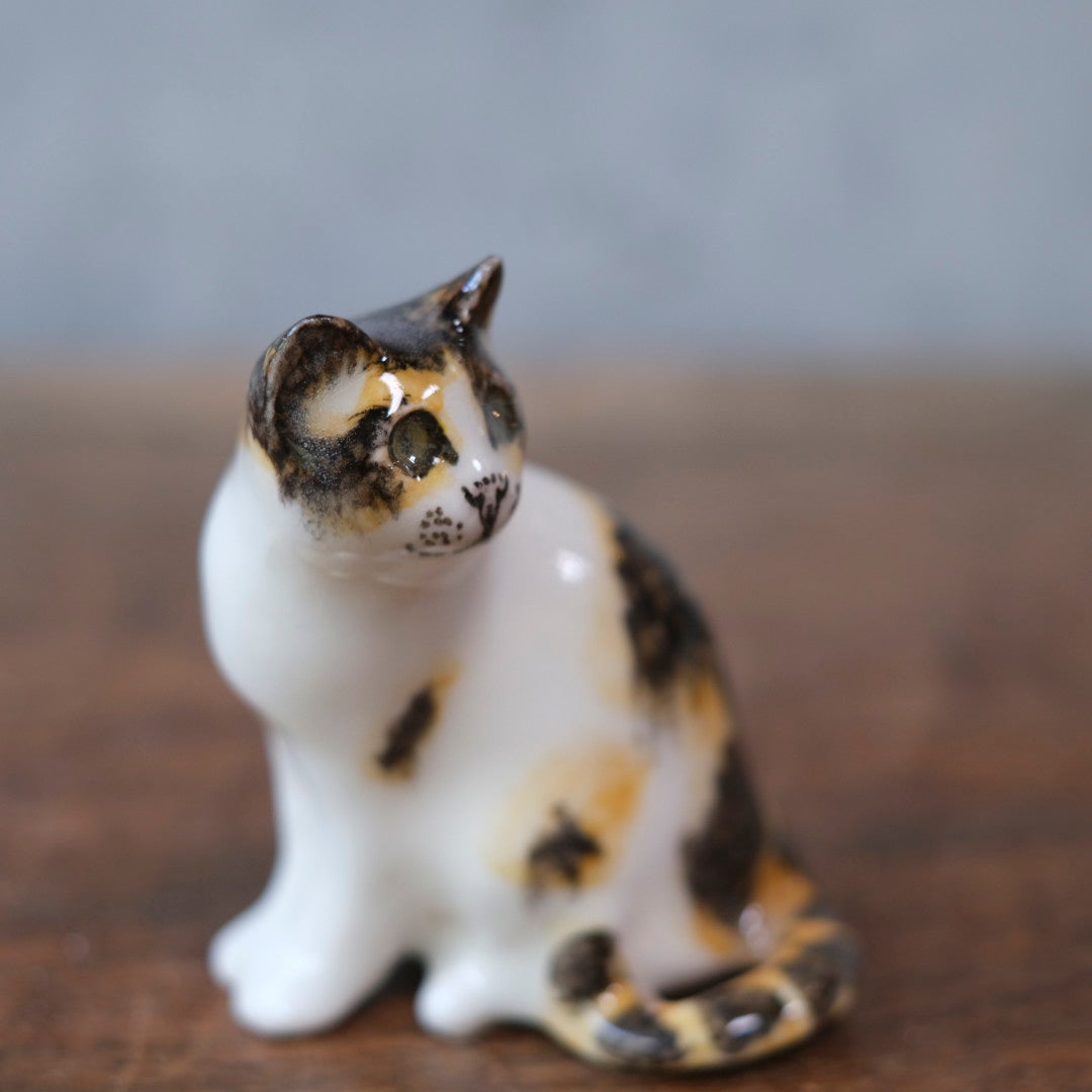 ヴィンテージ ウィンスタンレーキャット ケンジントンキャット サビ猫 ミニ イギリス 陶芸作家Jenny Winstanley 置物66