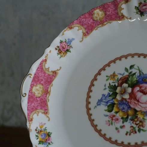 ヴィンテージ Royal Albert B&BプレートLady Carlyle イギリス 朝食用のお皿 食器77