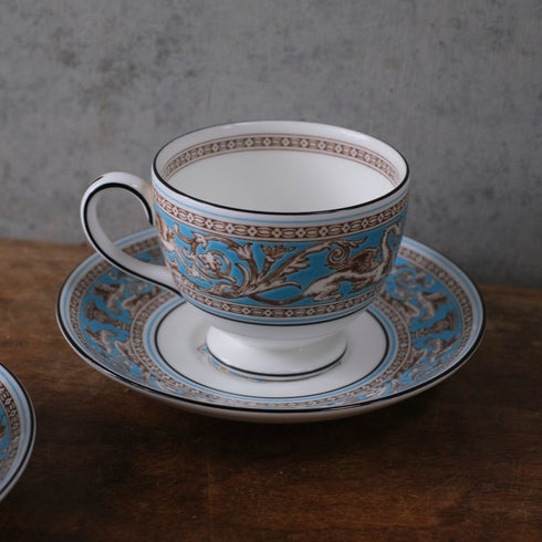 ヴィンテージ カップ&ソーサー WEDGWOOD ウェッジウッド フロレンティーン ターコイズ イギリス33