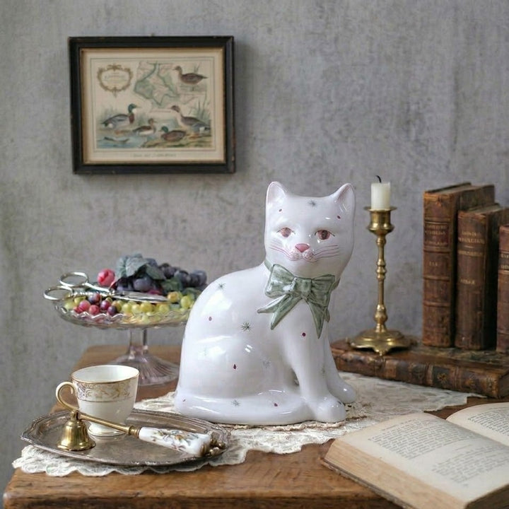 ヴィンテージ フィギュリン RYE POTTERY 猫の置物 イギリス