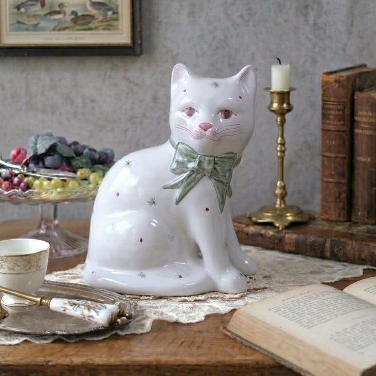 ヴィンテージ フィギュリン RYE POTTERY 猫の置物 イギリス98